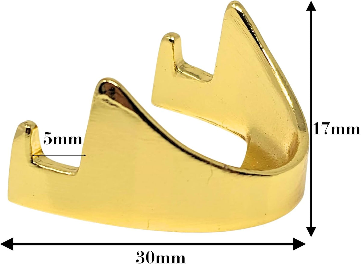 Military Challenge Coin Display Stand - Solid Metal with Anodized Finish - US Vet. Business (Gold Two-Pack)