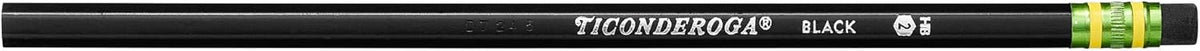 Ticonderoga Wood-Cased Pencils, Unsharpened, 2 HB Soft, Black, 12 Count (Pack of 2)