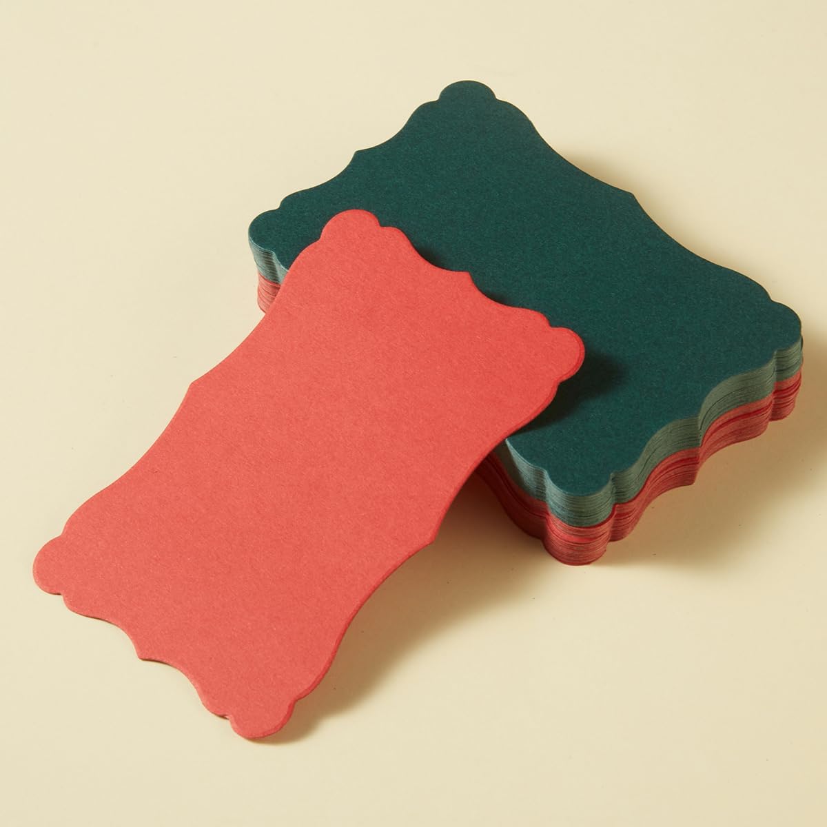 120 Pieces Small Mini Business Cards Vintage Assorted Colors Blank Note Gift for Business, Gift Cards (Christmas Red Green)