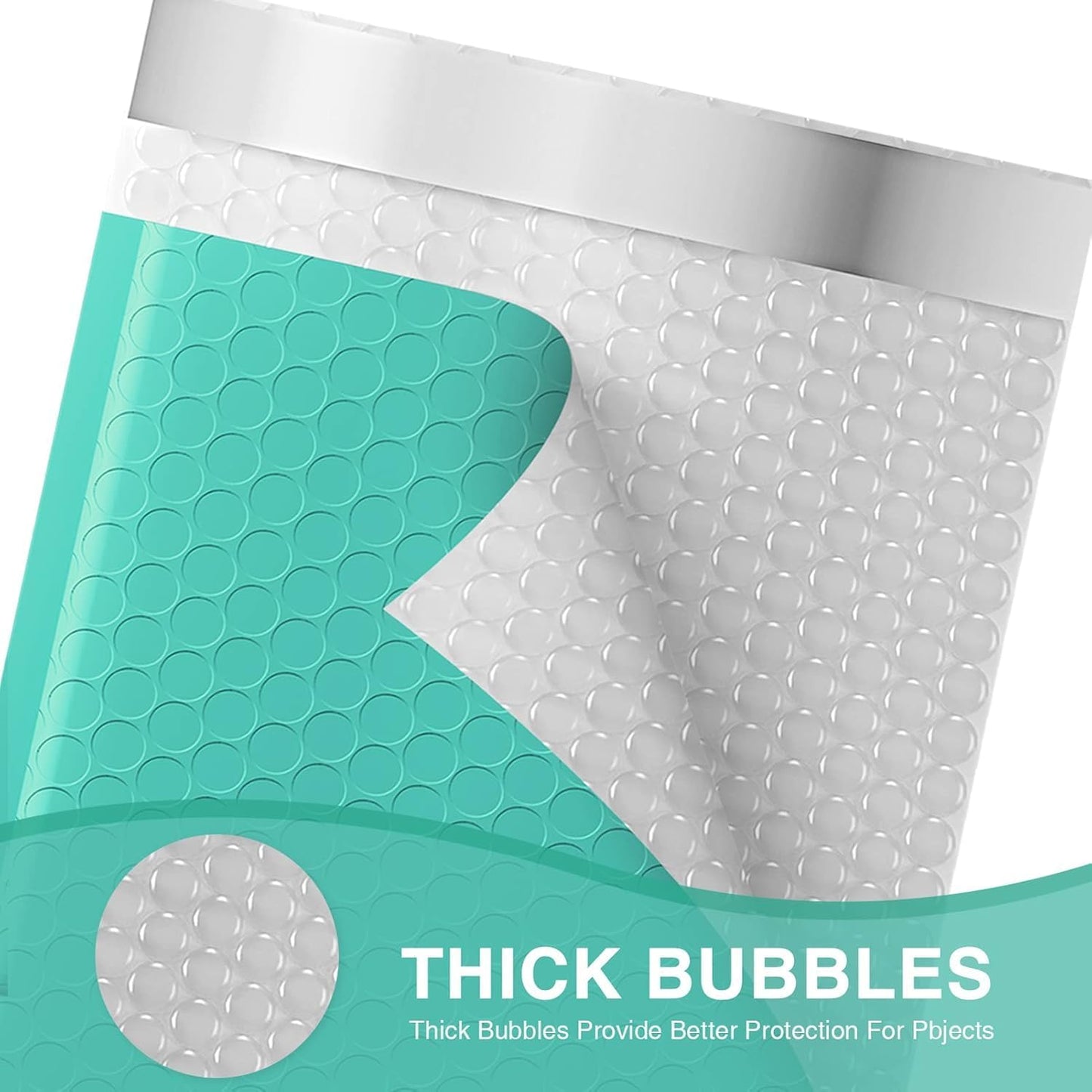 Metronic 9600 Pack Bubble Mailer 6x10 Inch Teal,Usable Size 6x9" Waterproof Padded Envelopes,Self-Seal Modern Bubble Mailers Cushioning for Shipping,Jewelry Makeup Supplies, Packaging Bulk