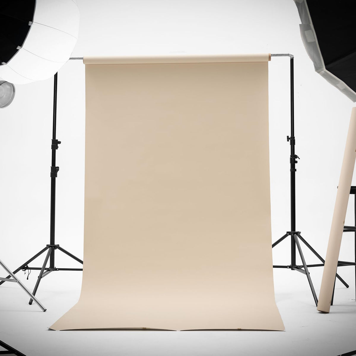 Kate Seamless Paper Backdrop for Photography Beige Cream Backdrop Paper (53''x16.4' Ivorine)