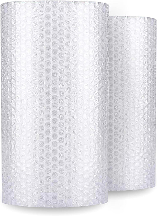 enKo (2 Pack) 12 inch x 72 feet Bubble Cushioning Wrap Roll Perforated 20 Fragile Sticker Labels for Moving Shipping Packing Boxes Supplies