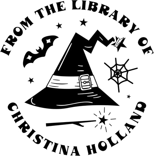 from The Library of Embossers & Stamps for Fantasy Book Readers | Custom Embosser | Custom Stamp | Ex Libris | Elevate Your Fantasy Collection of Stories and Novels (Design 20, Self-Inking Stamp)