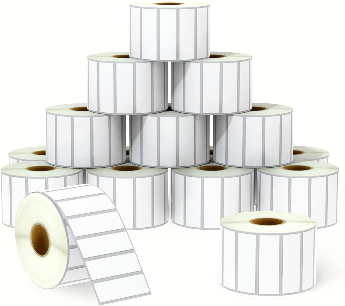 BETCKEY - 3" x 1" (76 mm x 25 mm) UPC Barcode & Address Labels Compatible with Zebra & Rollo Label Printer,Premium Adhesive & Perforated [16 Rolls, 22000 Labels]