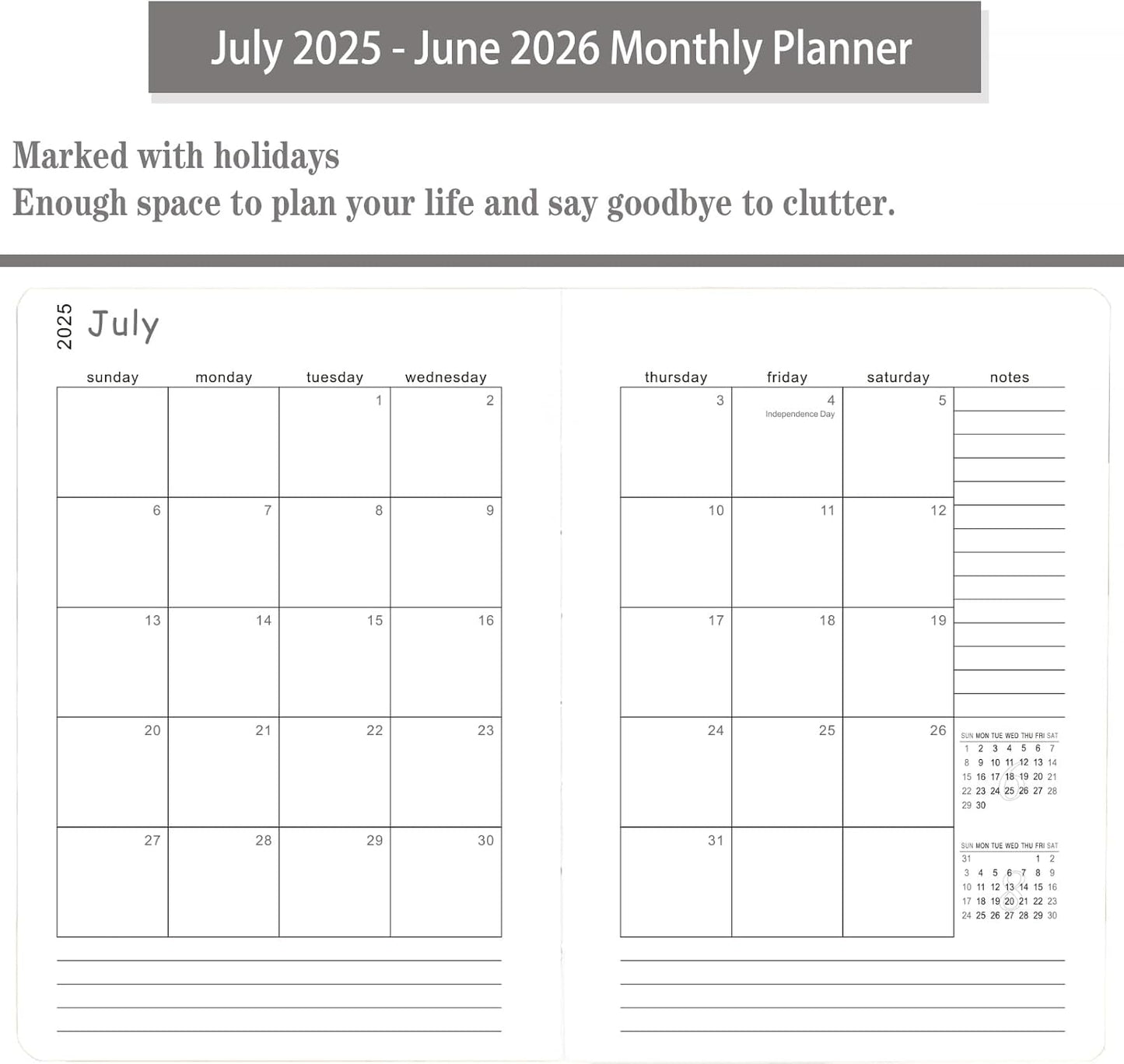 2025-2026 Daily Planner, One Page Per Day, Academic Planner (July 2025 - June 2026), Appointment Book with Time Slots and Monthly Tabs, 5.7" x 8.25", Pocket, Leather Cove (Brown)