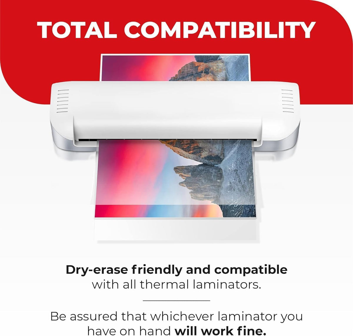 5MIL Thermal Laminating Sheets (100 Count) 11.5x17.5 inch, Dry-Erase Friendly Laminating Pouches, Compatible with Laminators, Crystal Clear Laminated Finish