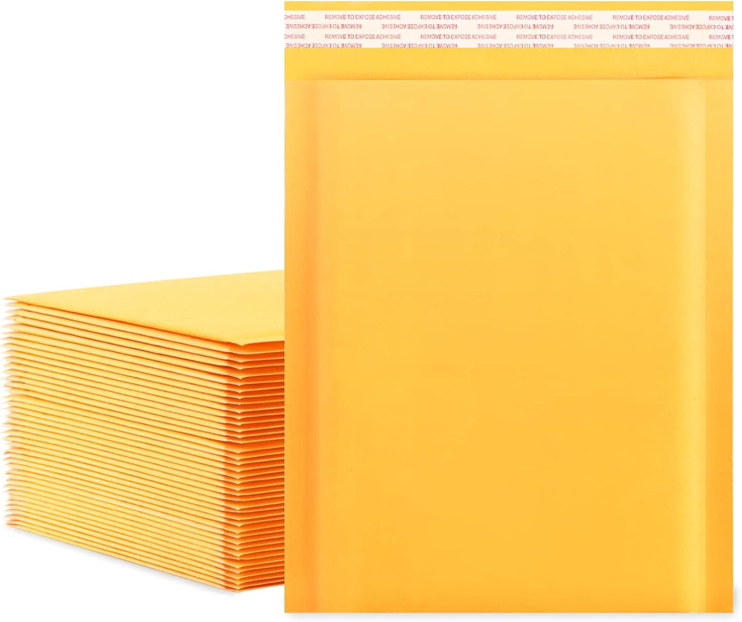 DaSen Kraft Bubble Mailers 8.5x11 Inch 50 Pcs,Small Self-Sealing Mail Shipping Bags,Yellow Padded Envelopes #2