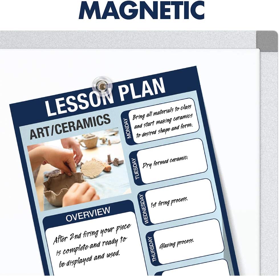 Quartet Porcelain Whiteboard, Magnetic Dry Erase White Board, 4' x 6', Aluminum Frame (PPA406)