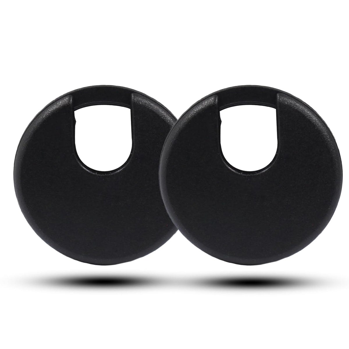 2pcs 1-3/4 Inch Desk Grommet, Plastic Desk Hole Cover, Black Cable Hole Cover, Desk Hole Grommet for Wire Cord Organizing Office Computer Desk