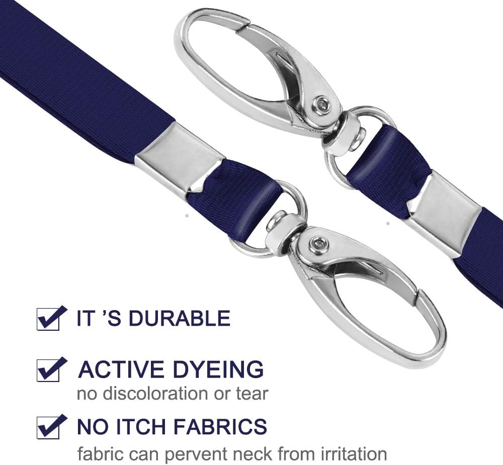 Lanyards for Id Badges Holder Bulk Lanyard with Clip Swivel Hooks for Name Tag ID Badge Holder,Students, Employees