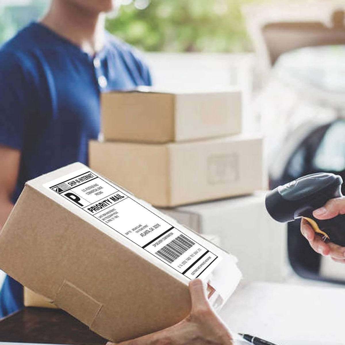 Shipping Labels 2 Per Sheet Round Corner Half Sheet Labels Mailing Labels for Packages Laser & Inkjet Printer Labels, 8126/5126 (1000sheet-2000labels)