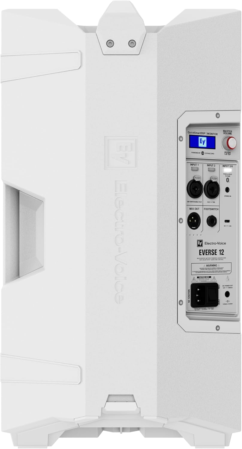 Electro-Voice Everse 12 Weatherized Battery-Powered Loudspeaker with Bluetooth Audio and Control (White)
