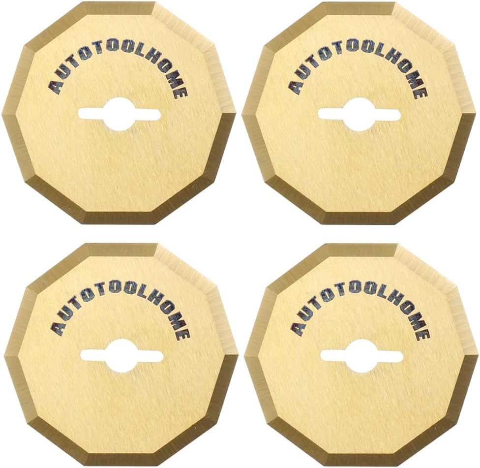 4PCS Titanium Coated Replacement Rotary Blades for Worx ZipSnip Cordless Electric Scissors Compatible with WA2300,RC2600K,RC2601, RC2602, WX080L, WX081L Box Cutter