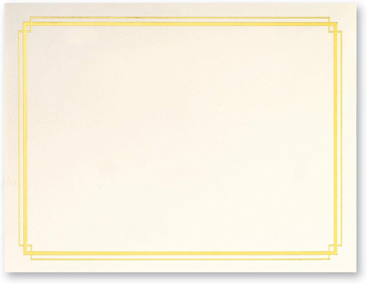 PaperDirect Foil Elegance Specialty Certificates, 50 Sheets of 38lb Cream Paper, 8½" x 11", Double Gold Foil Border, Perfect for Awards, Students, Employees, Volunteers, Course Completion, Diplomas