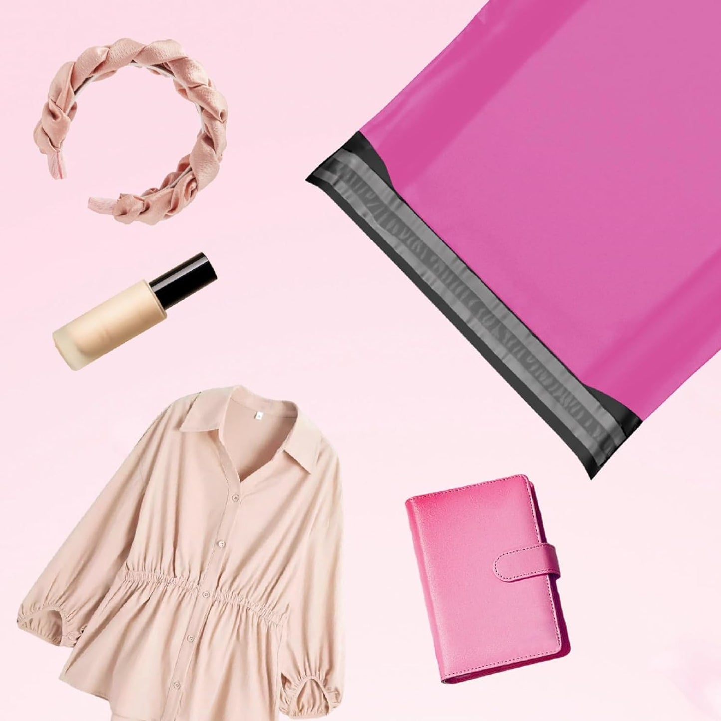 Poly Mailers 14.5x19 | 500 Pcs Bulk | Shipping Bags/Shipping Envelopes Pink Packaging Bags for Shipping Non-Padded Polymailers, Self Sealing Shipping Bags for Clothing, Bulk (Pink)