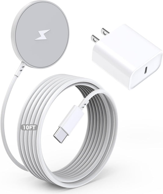 [Apple MFi Certified]10FT Magnetic Wireless Charger for iPhone 17 16,Apple Fast Mag-Safe Charger 15W Fast Wireless Charging Pad for iPhone 17/17 Air/17 Pro/17 Pro Max/16/15/14/13/12 Series,AirPods 3/2