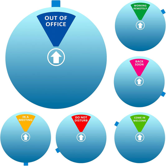 Privacy Door Sign, Do Not Disturb/Come in Welcome/Out of Office/in a Meeting/Back Soon/Working Remotely Sign, That Lets Others Know Whether You're Available Or Not For Office (6inch,Blue)