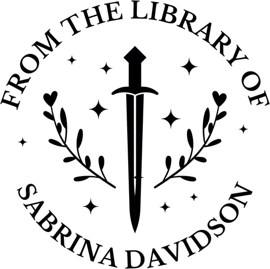 from The Library of Embossers & Stamps for Fantasy Book Readers | Custom Embosser | Custom Stamp | Ex Libris | Elevate Your Fantasy Collection of Stories and Novels (Design 19, Self-Inking Stamp)