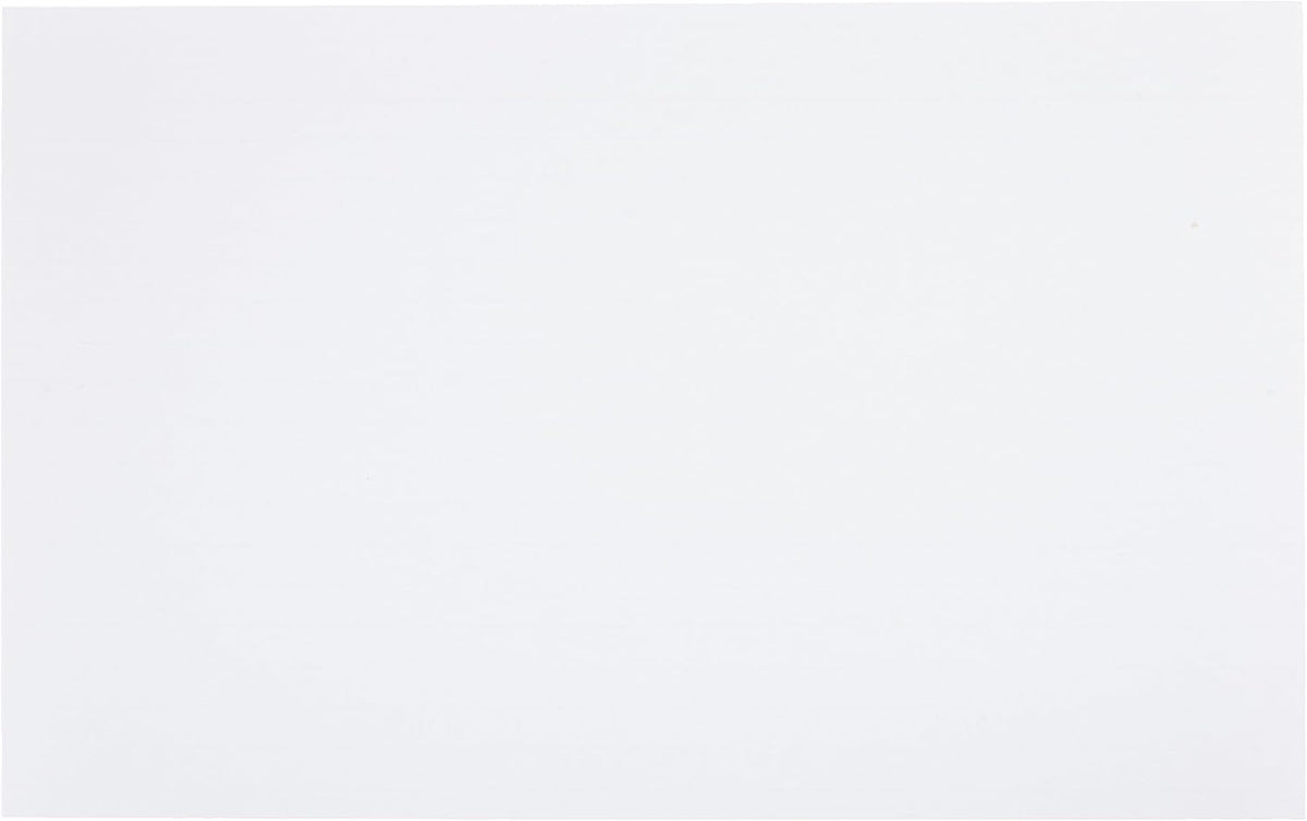 Amazon Basics Ruled Lined Index Note Cards, 500 Count, 5 Pack of 100, White, 5 in x 8 in