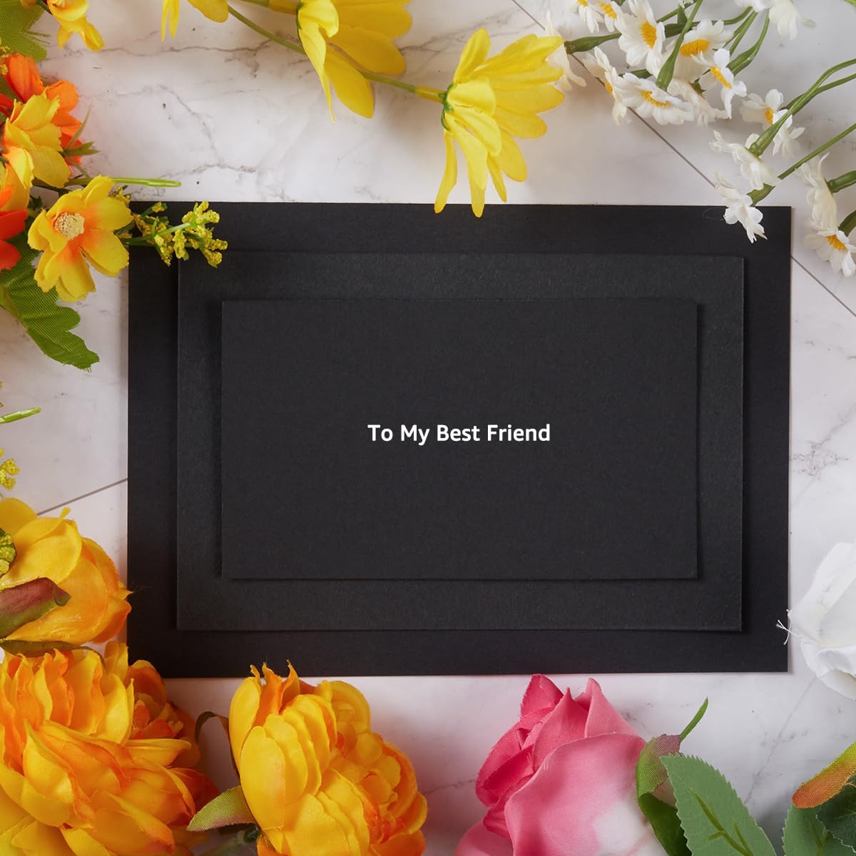 50 Sheets Blank Cardstock Paper 250 GSM Thick Heavy Cards Stock for DIY Art Projects, Card Making, Postcards, Greeting Cards, Birthday Party, Wedding Invitation (Black, 3x5 inches)
