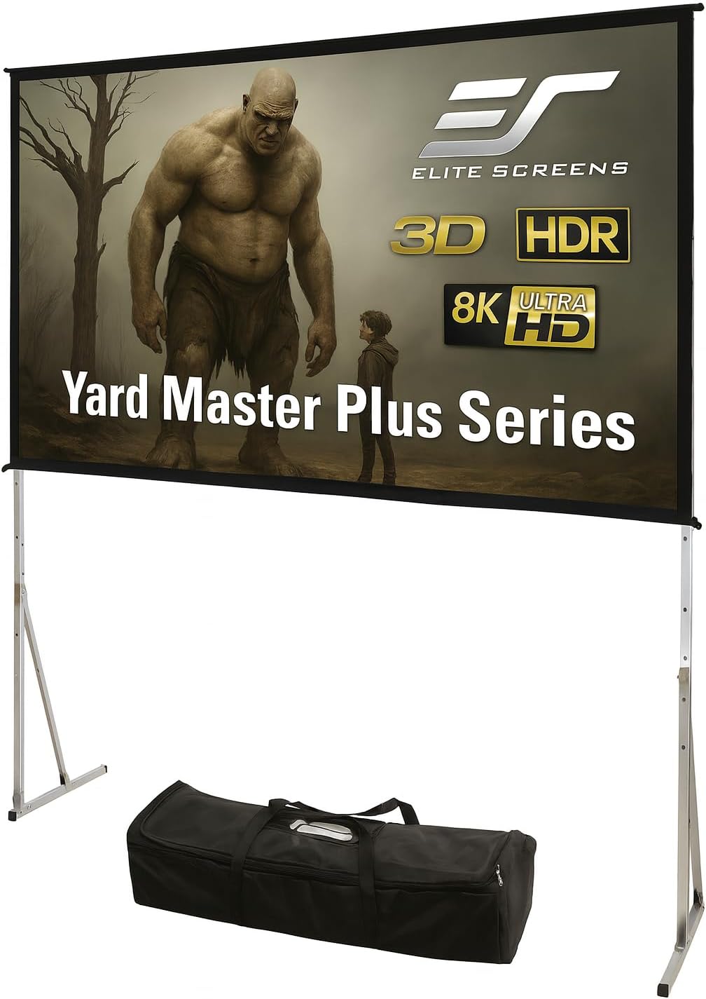Elite Screens Yard Master Plus, 100-INCH 16:9, 8K 4K Ultra HD 3D Ready Indoor/Outdoor Portable Home Movie Theater Projector Screen, Front Projection - OMS100H2PLUS | US Based Company 2-YEAR WARRANTY