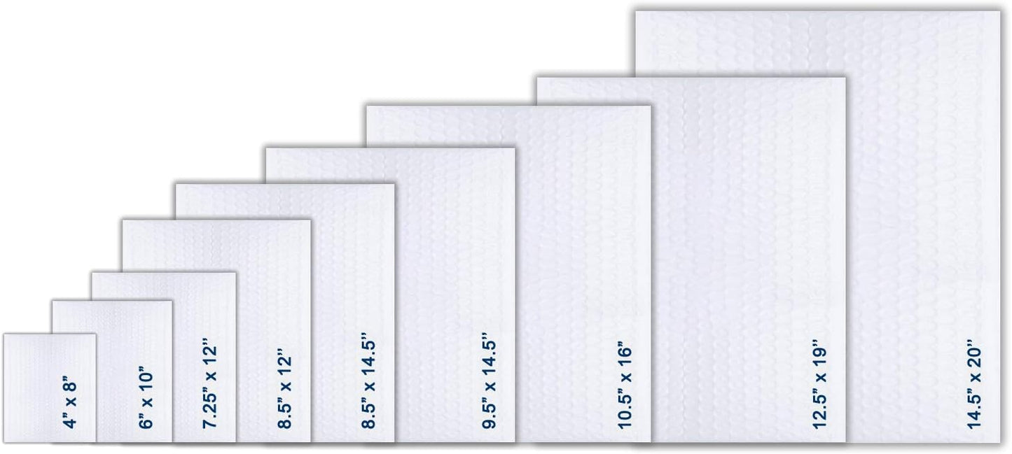 8.5x14.5 inches Poly Bubble Mailer Self Seal Bubble Shipping Envelopes 2.5 Mil 100 Pack