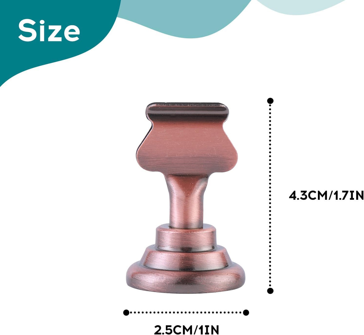 Urban Deco 16PK Table Number & Place Card Holders - 1.7 Inch Steel Holders for Photos, Food Signs, Memo Notes, Weddings, Restaurants, Birthdays (Copper)