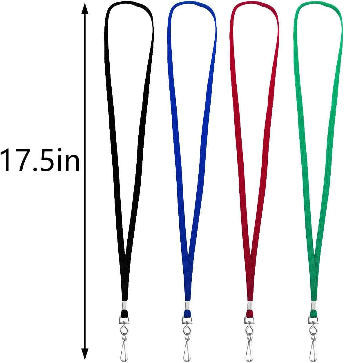 Beebel Lanyards 100 Pack Blue Lanyards with Swivel Hook Clips for ID Name Badge Holder