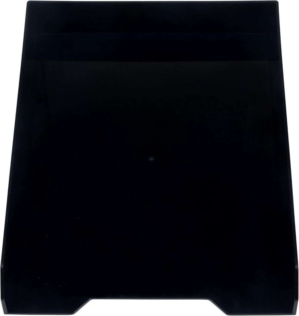 JAM PAPER Stackable Paper Trays - Black - Desktop Document, Letter, & File Organizer Tray - 2/Pack
