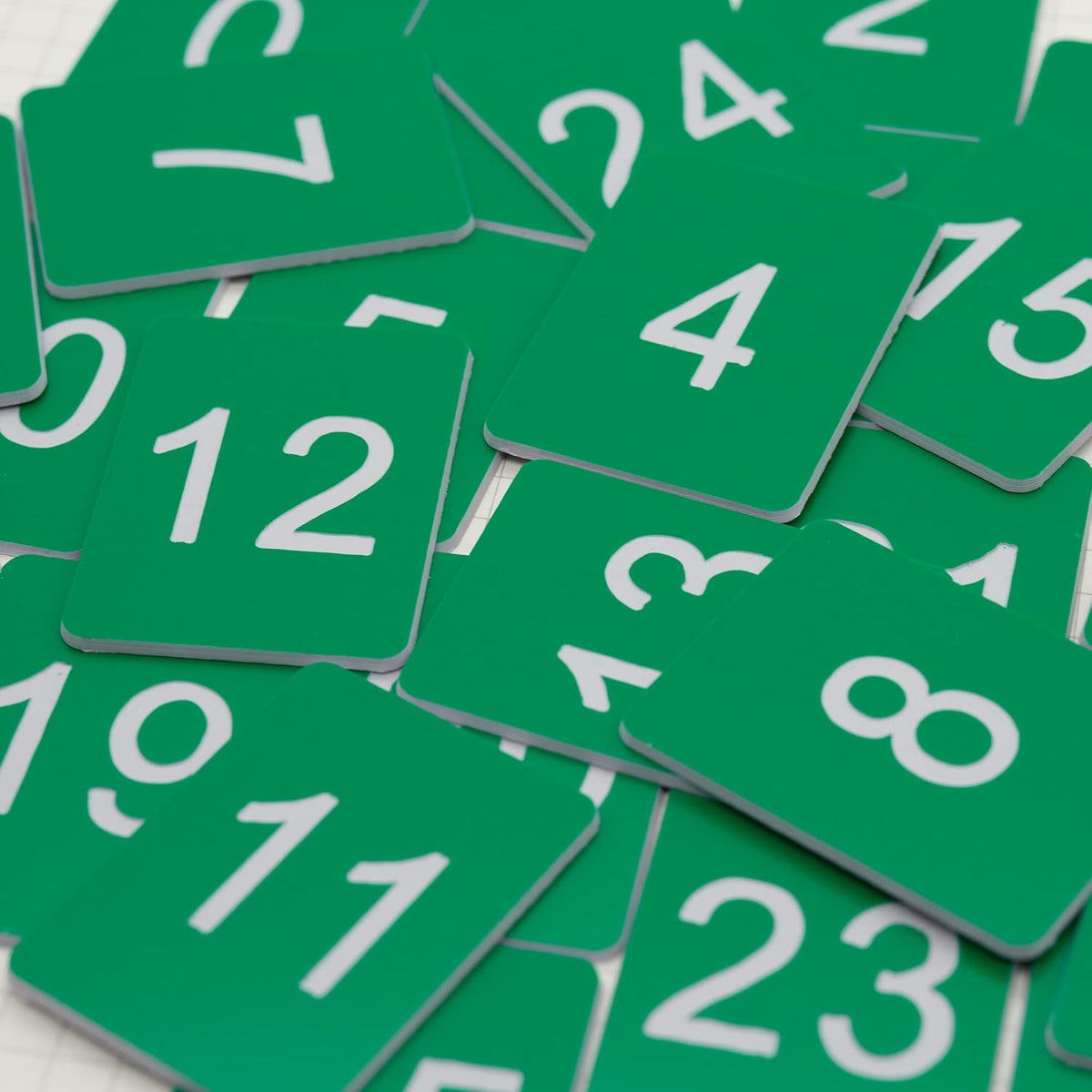 StayMax Rectangle Plastic Numbered Tags Number Disc Number Token (0-100, Green)