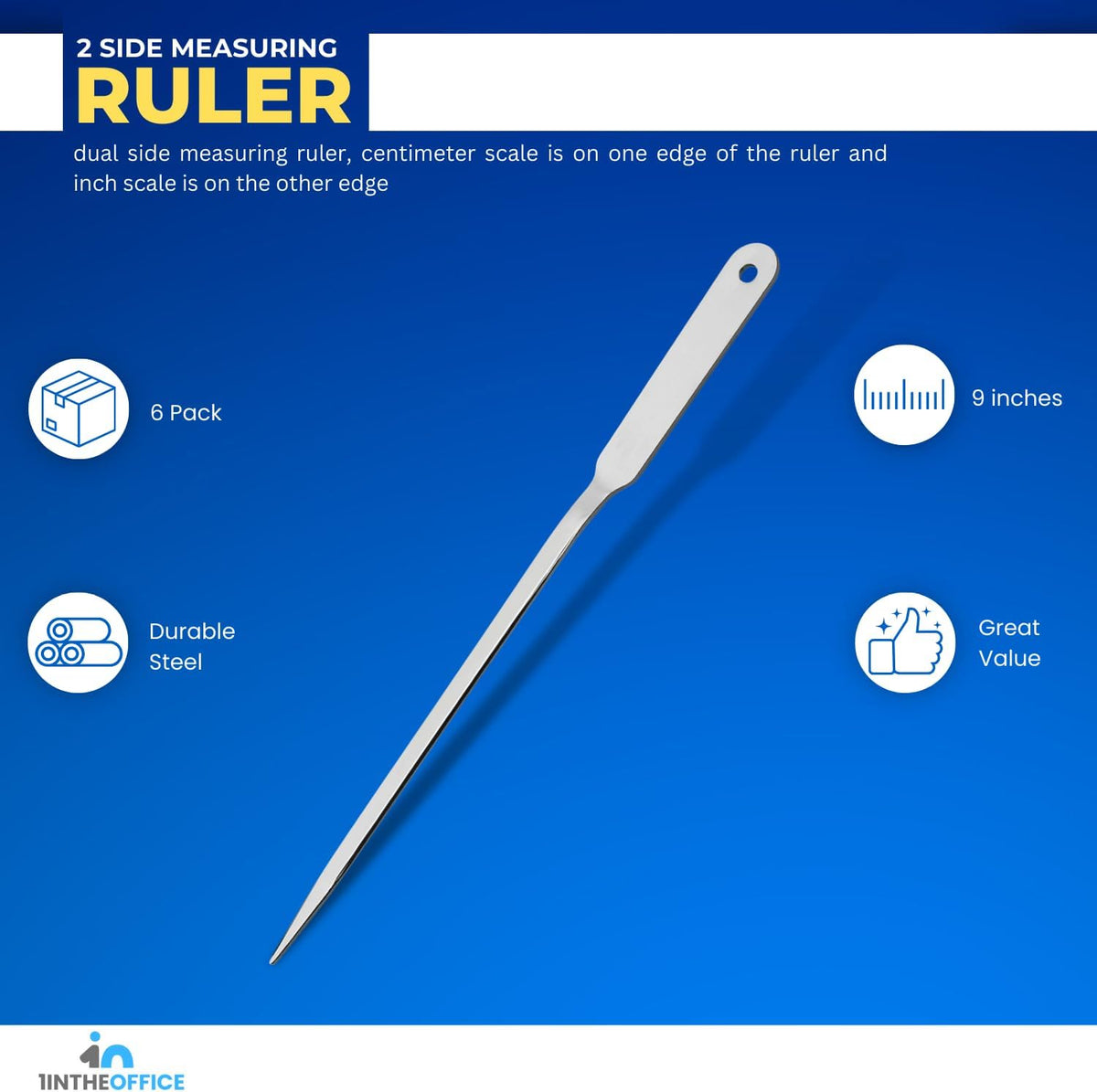 1InTheOffice Letter Opener, Stainless Steel Envelope Opener (6 Pack)