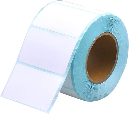 800 Self Adhesive Label Sticker Address Labels Blank Roll 50mm x 30mm Office Kitchen White Food Labels for Catering Food Jars Sticky Stickers for Office Kitchen Printer
