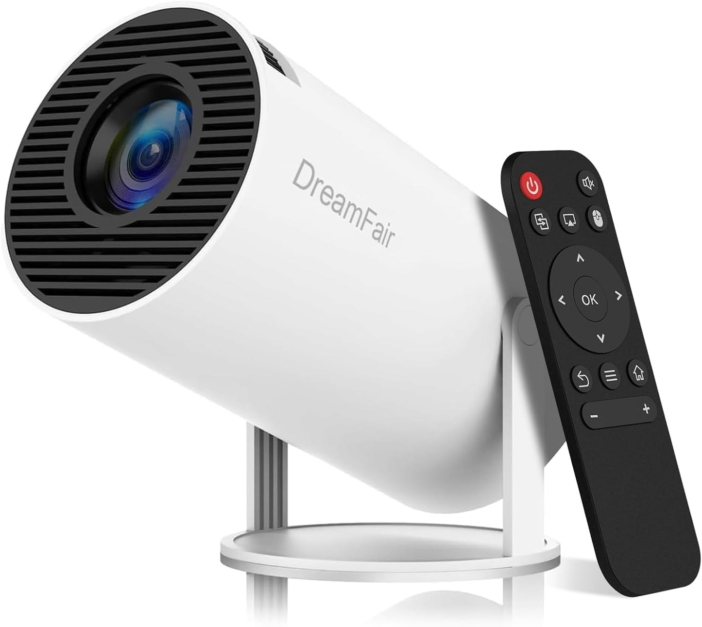 Mini Projector with WiFi and Bluetooth, 4K 1080P Support Portable Projector, 180ANSI, Android 13, Auto Keystone Correction, 30"-200" Screen Video Projector for Laptop, PC, Smartphone
