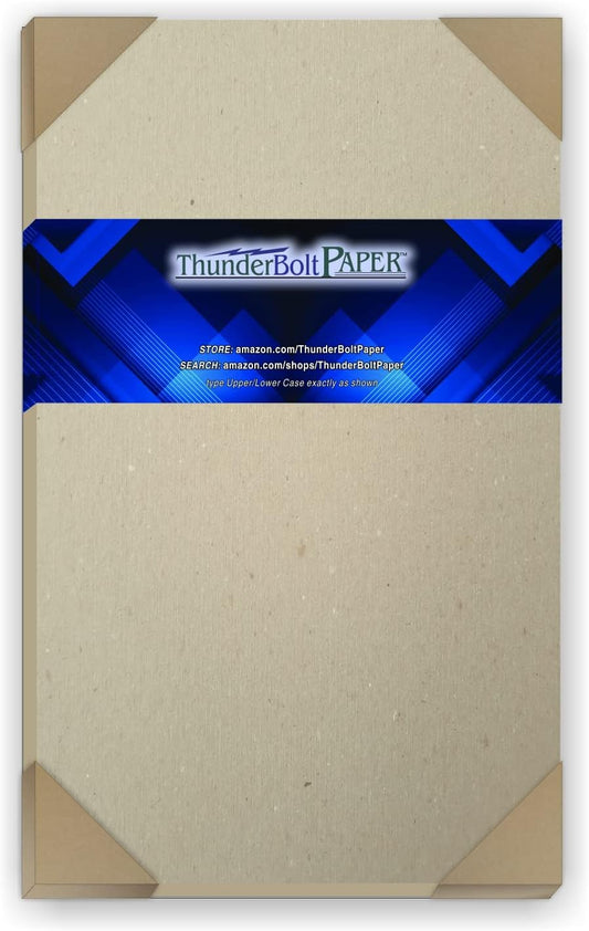 150 Sheets Chipboard 46pt (Point) 8.5" X 14" (8.5X14 Inches) Legal|Menu Size .046 Caliper Thick Cardboard Craft|Packaging Brown Kraft Paper Board