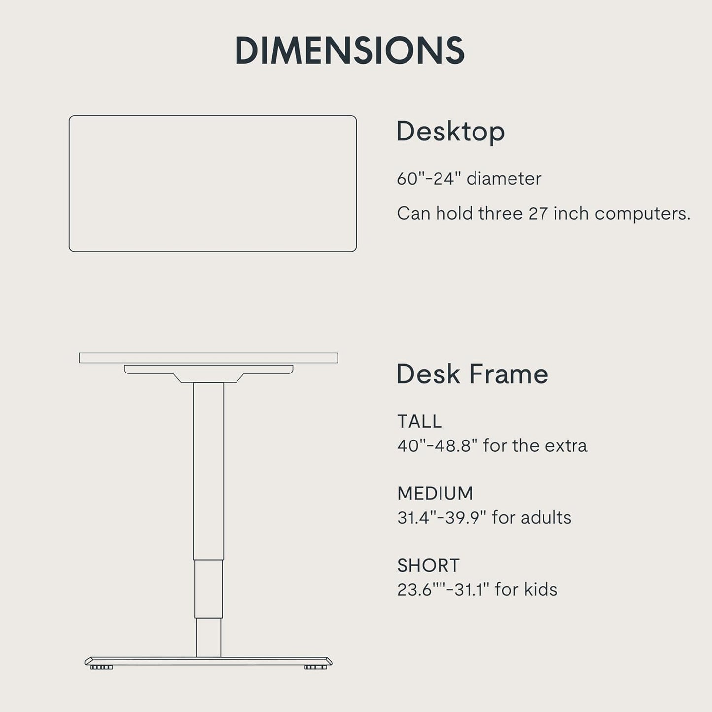 FLEXISPOT E6 Essential Standing Desk 3 Stages Dual Motor Electric 60x24 Inch Whole-Piece Board Height Adjustable Electric Sit Stand Desk(White Frame + Black Desktop, 2 Packages)