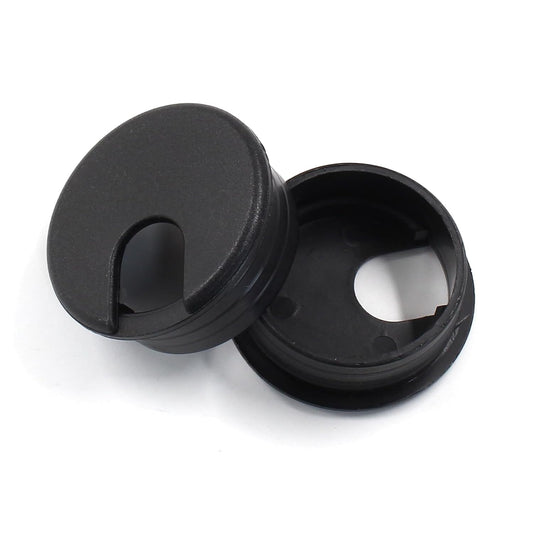 2pcs 1-1/2 Inch Desk Grommet, Plastic Desk Hole Cover, Black Cable Hole Cover, Desk Hole Grommet for Wire Cord Organizing Office Computer Desk
