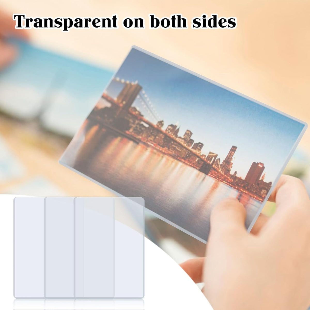 Rainmae 30 Pack 5" x 7" Rigid Print Protectors, Clear Waterproof Hard Plastic Page Sheet Protectors, B6 Paper Sleeves Photo Plastic Sleeves Document Holder Birth Certificate Protector