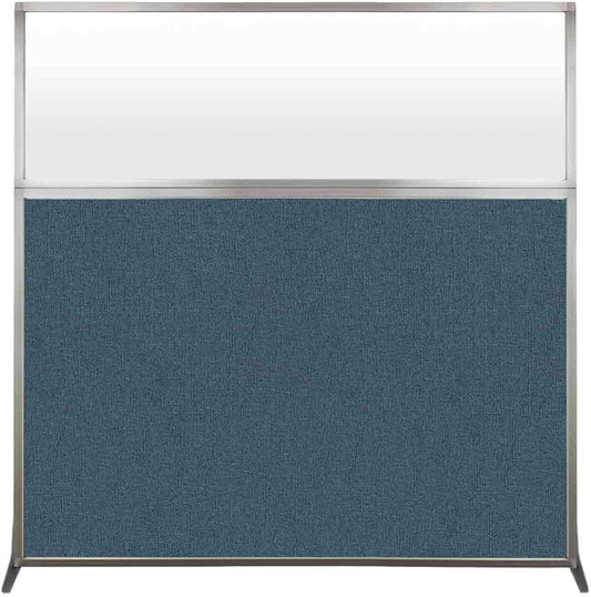 Versare Hush Screen Portable Room Divider | Workstation Wall Divider | Freestanding Privacy Hush Panels | Frosted Windows | Fabric Office Divider Screen | Great for Room Separation