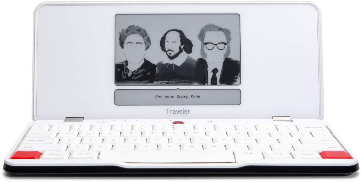 Freewrite Traveler | Lightweight and Portable Typewriter with E Ink Digital Screen for Distraction-Free Drafting | Word Processor with Wifi Cloud Sync and Long Battery Life for Writers on the Move