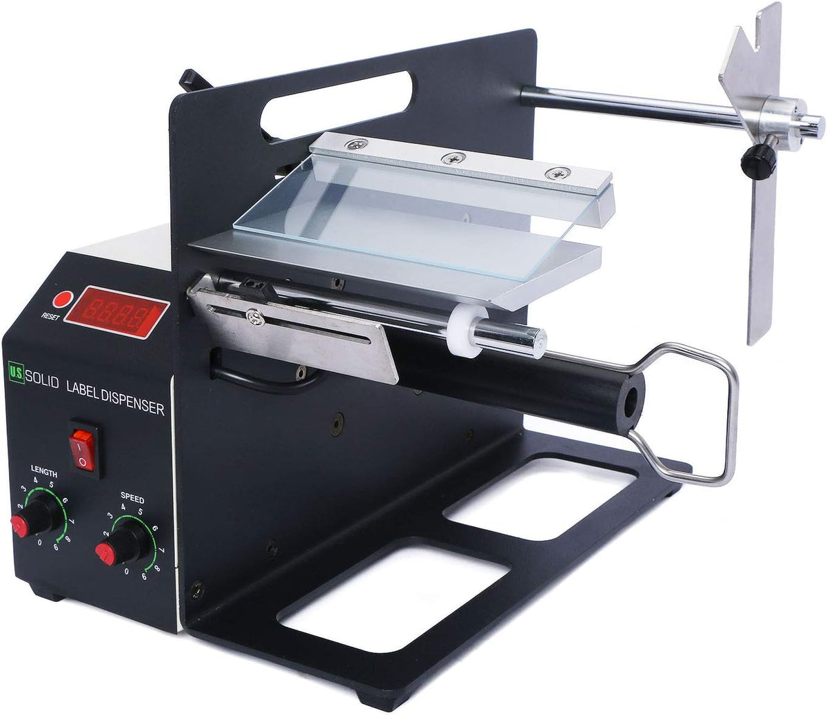 U.S. Solid Automatic Label Dispenser - Dispensing Machine for Translucent and Opaque Labels - Max Width 160MM