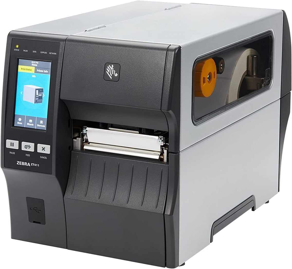 Zebra ZT411 203 DPI | Thermal Transfer & Direct Thermal | ZT41142-T010000Z Industrial Printer | Width 4 Inches Features Serial, USB, Ethernet & Bluetooth Connectivity