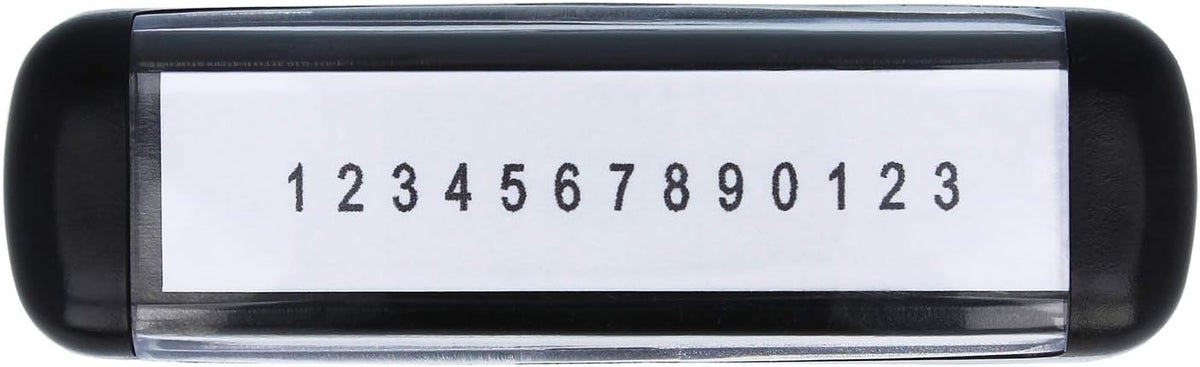 ExcelMark 13 Band Self-Inking Number Stamp - 2" x 1/4" Impression - Black Ink (7814)