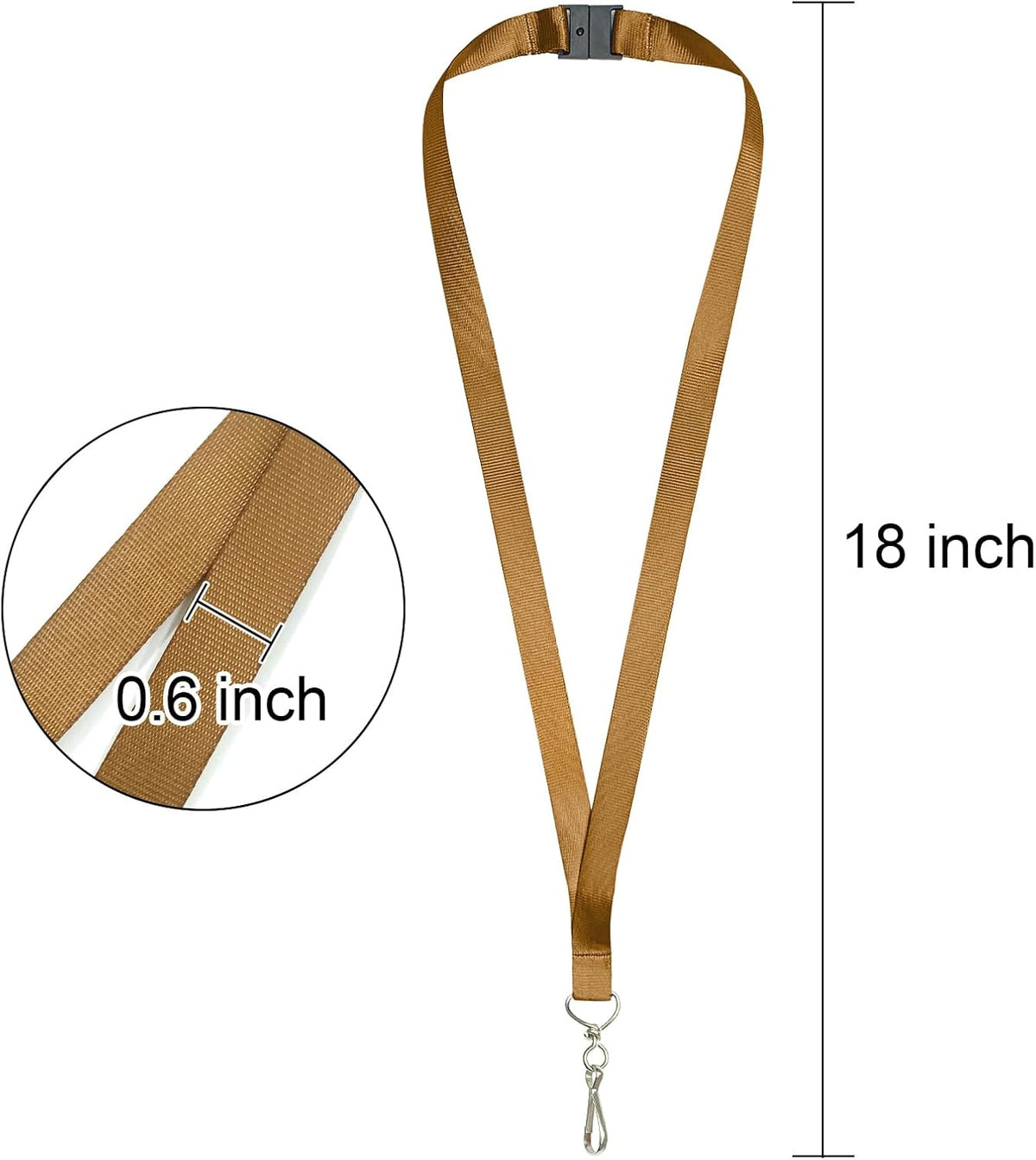 DE Breakaway Lanyards for Id Badges,Teacher Lanyard with with J-Hook Bulk Flat Lanyards for Name tag ID Badges Holder