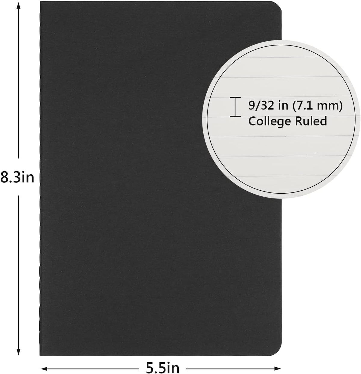 EUSOAR Travel Journal Notebook, A5 12 Pack 5.5" x 8.2" Soft Cover Lined Notebooks Journal, Drawing Notebook Notepad Sketchbook, Students Office Subject Diary Notebooks Journal 60 Lined Pages/30 Sheets