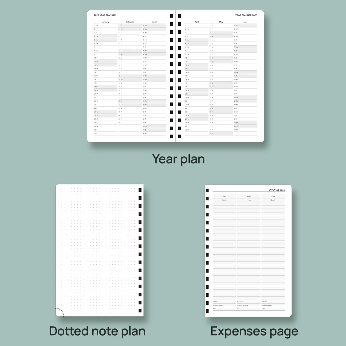POPRUN Academic Daily Planner 2025-2026 One Page A Day - [5.75" x 8.5"- Spiral Hard Cover], Appointment Book (July 2025 - June 2026) with Monthly Calendar - Orange