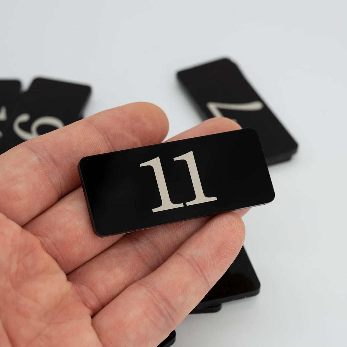 StayMax Plastic Rectangle Locker Numbered Sticker Room Number Table Number (1-50, Black)