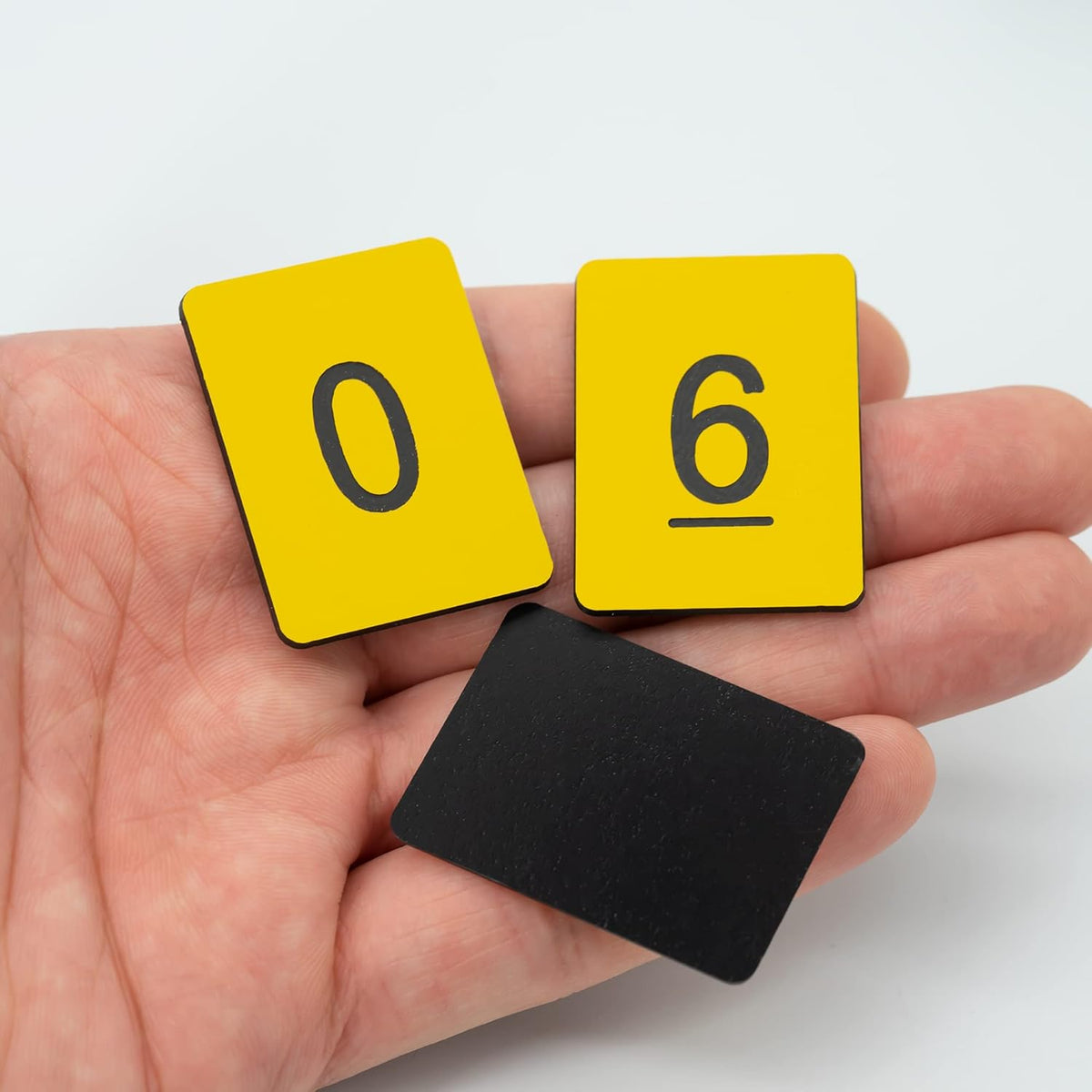 StayMax Rectangle Plastic Numbered Tags Number Disc Number Token (0-50, Yellow)