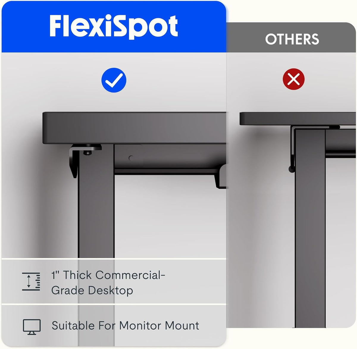 FLEXISPOT L Shaped Standing Desk, 63 x 47 Inch Electric Height Adjustable Corner Desk, Sit Stand Computer Workstation, Preset Controller, Home Office, Black Frame with Rustic Brown Top, Black Drawer