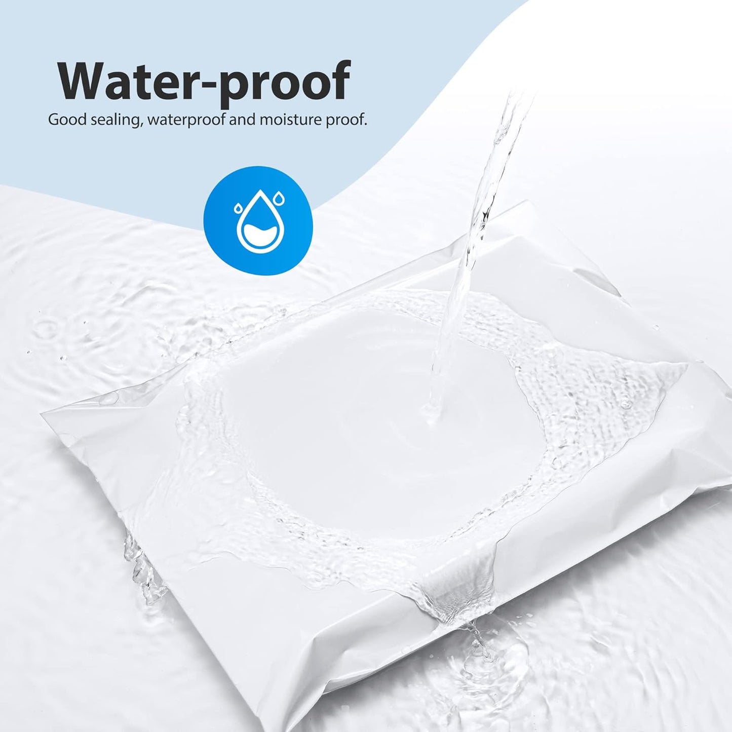 Fuxury 12x15.5 200pc White Poly Mailers, Shipping Bags for Clothing Self-Seal Shipping Envelopes, Mailing Envelopes, Mailers Poly Bags for Small Business, Boutique