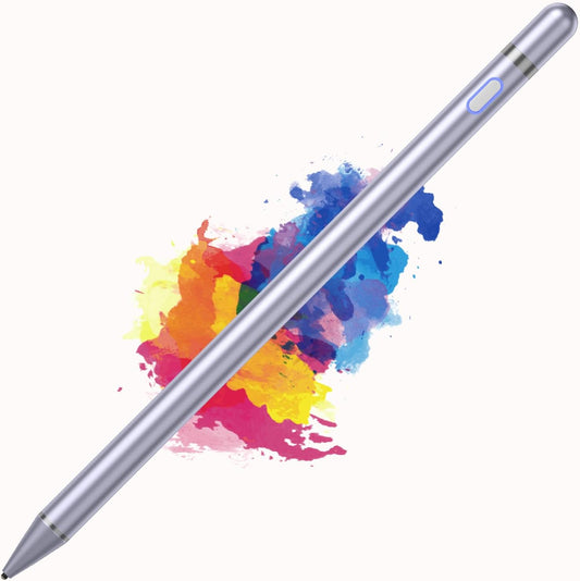 Universal Stylus Pen Compatible for iOS&Android Touch Screen, Pencil with Dual Touch Function,Rechargeable Stylus for iPad/iPad Pro/Air/Mini/iPhone/Cellphone/Samsung/Tablet Drawing&Writing (Purple)